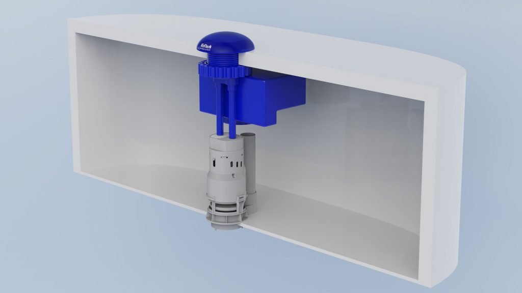 blue airflush cutaway view