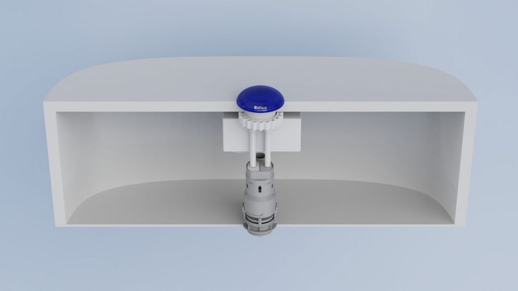 white airflush cutaway view